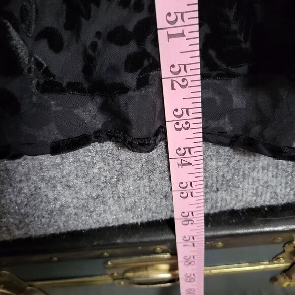 JM COLLECTION Black Burnout Velvet Babydoll Whimisigoth Long Maxi Dress SIZE 14 - Picture 9 of 13